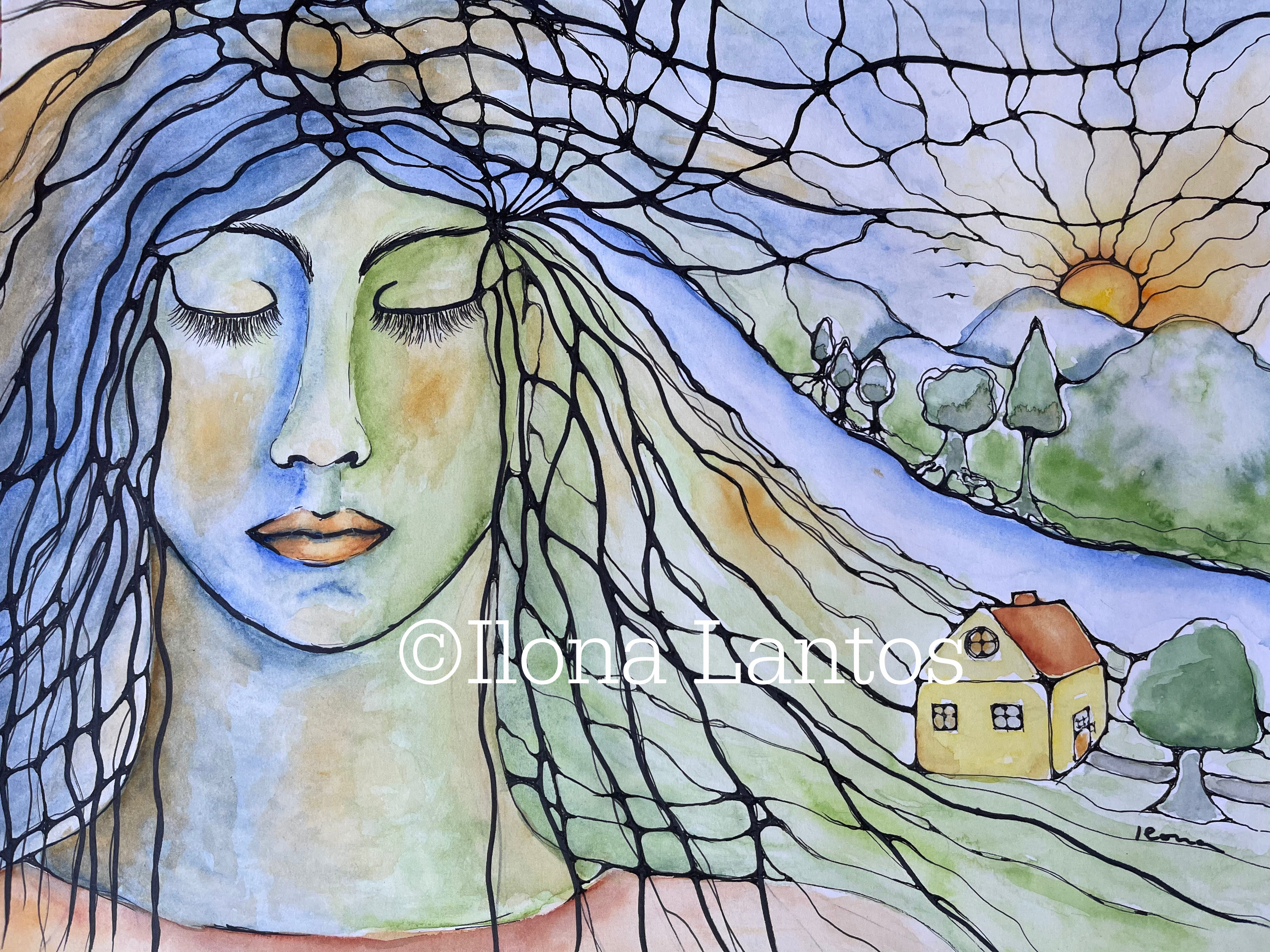 Imagining Where Her Soul Was Born Imagining Where Her Soul Was Born (12"x14")