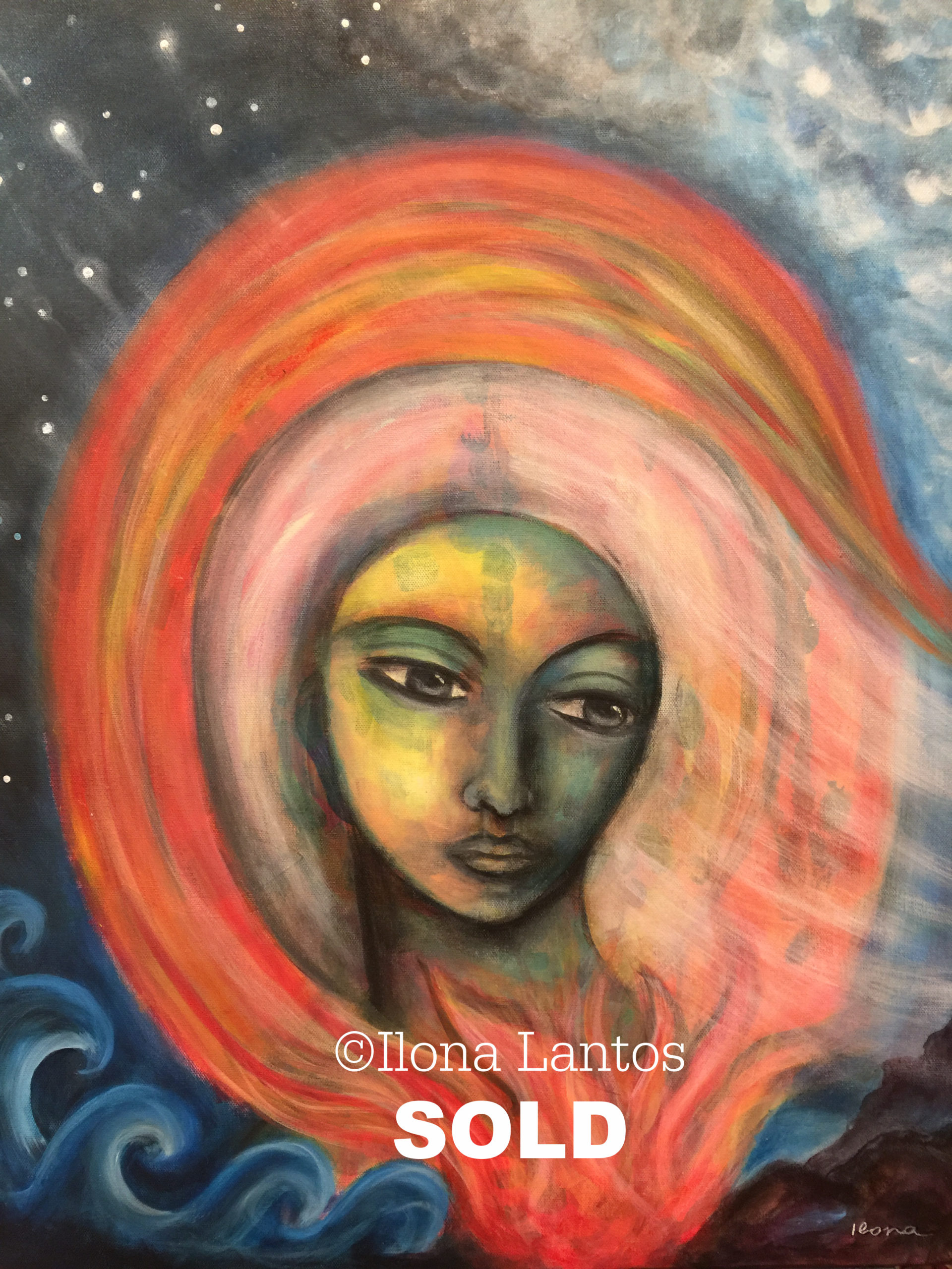 She is Watching Over Us (22"x28") She is Watching Over Us (22"x28")